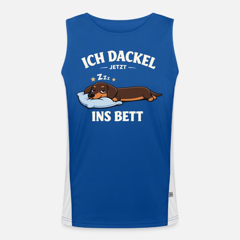 Dackel Kleidung Geschenke Ich dackel jetzt  Funktionelles Kontrast-Tank Top für Männer 
