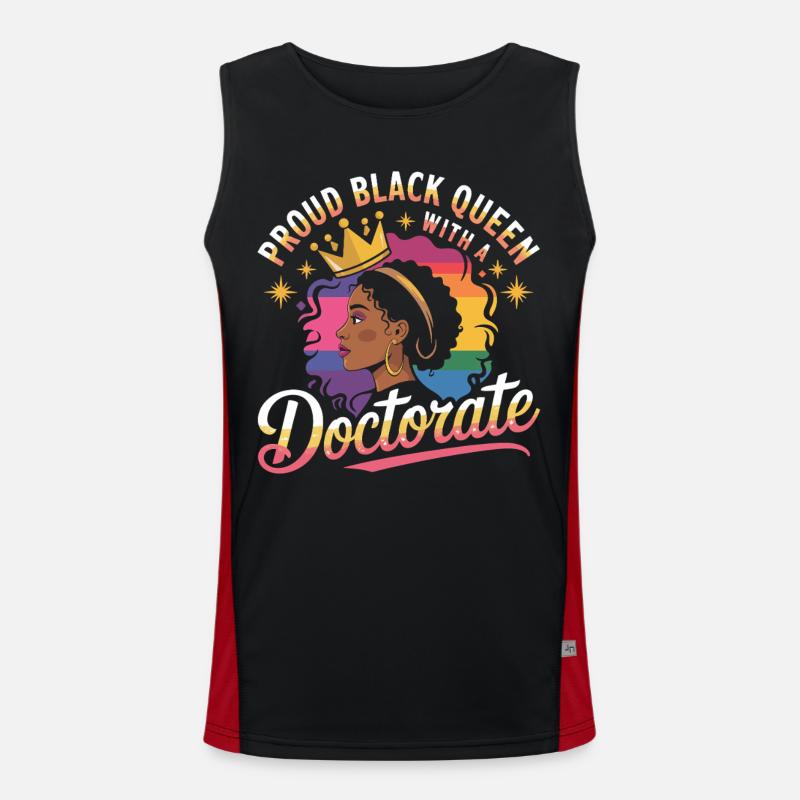 Pride Black Queen Doctotate - Men's Functional Contrast Tank Top  - black/red