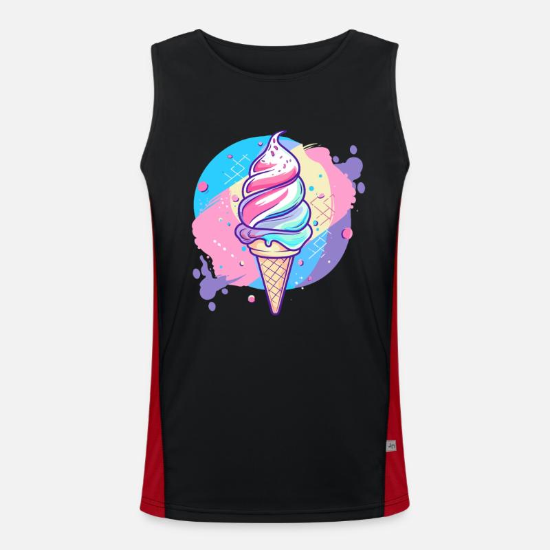 Eiscreme Funktionelles Kontrast-Tank Top für Männer 