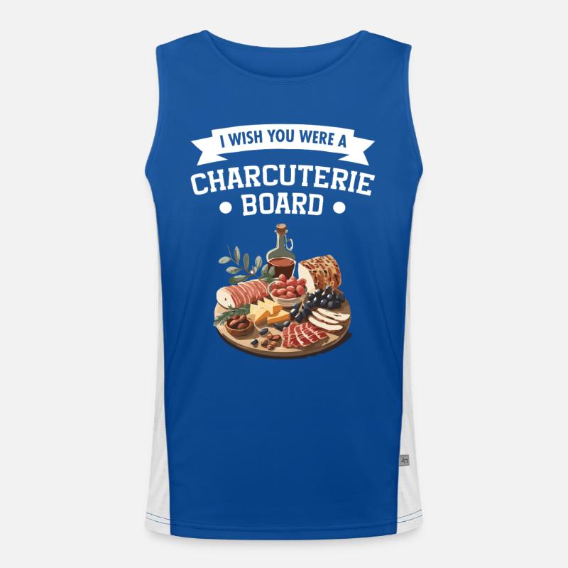 Charcuterie Board Fleisch Käse Liebhaber Essen Funktionelles Kontrast-Tank Top für Männer 