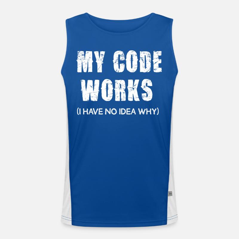 My Code Works I Have No Idea Why Funktionelles Kontrast-Tank Top für Männer 
