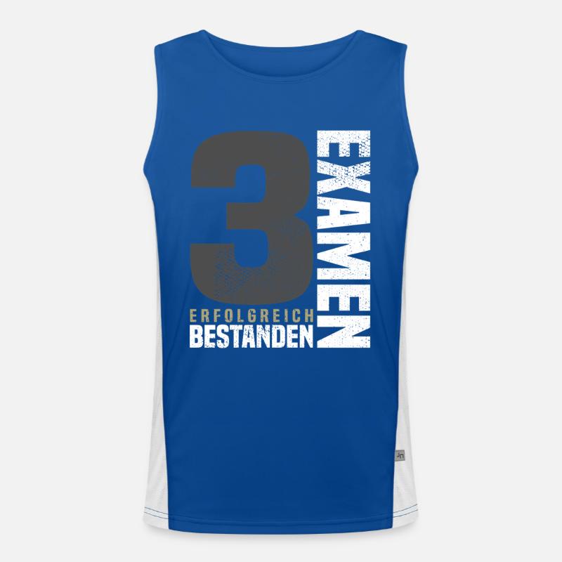 3. Examen Glückwunsch Funktionelles Kontrast-Tank Top für Männer 