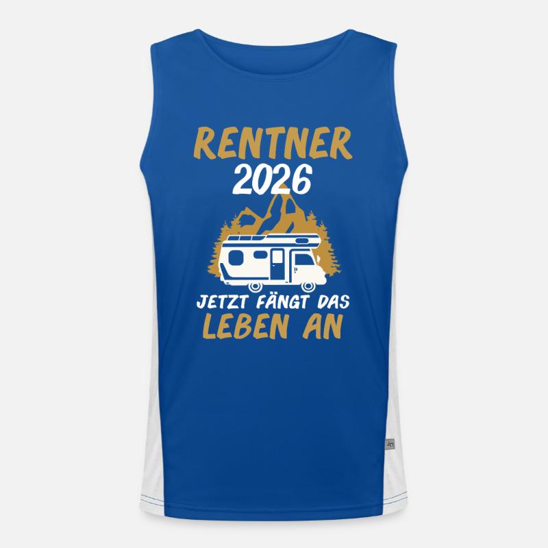 Rentner 2026 Lebensstart Wohnmobil Funktionelles Kontrast-Tank Top für Männer 