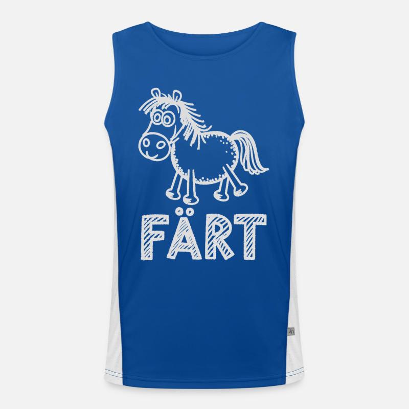 Pferd Reiten Reiterin Pferdebesitzer FÄRT Funktionelles Kontrast-Tank Top für Männer 