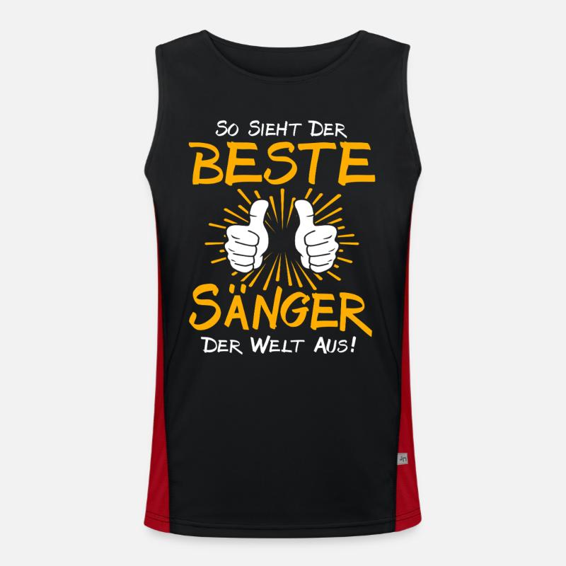 Singer Gift Idea Men's Functional Contrast Tank Top 