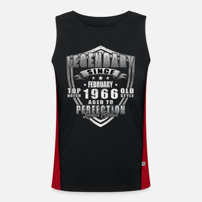 February 1966 - February 1966 Gift - Men's Functional Contrast Tank Top  - black/red