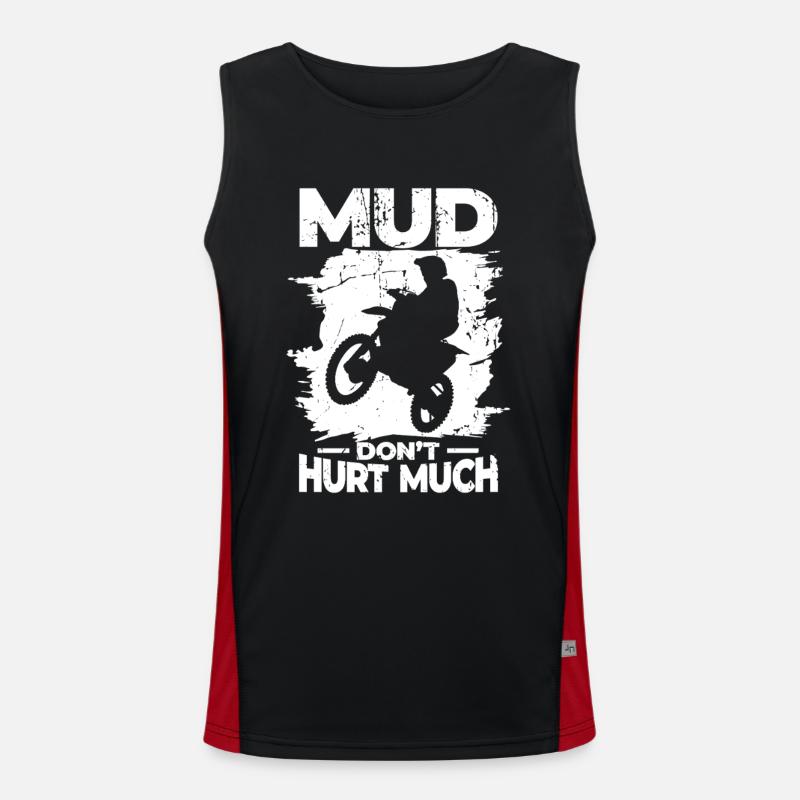 Mud doesn't hurt - Men's Functional Contrast Tank Top  - black/red