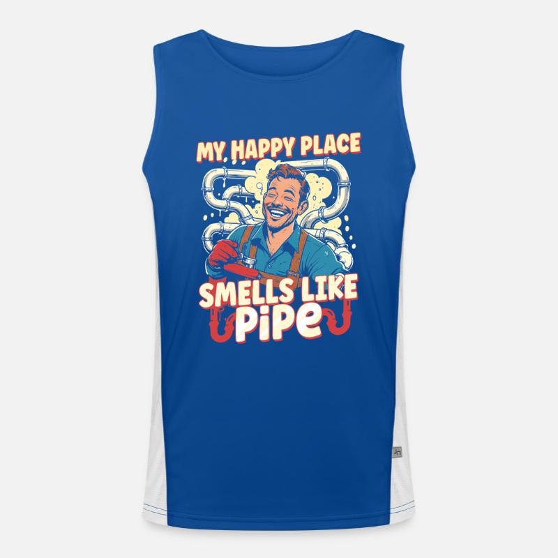 Pipe Layer Pipeline Builder Men's Functional Contrast Tank Top 