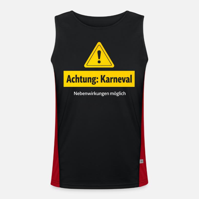 Attention carnival side effects possible Men's Functional Contrast Tank Top 