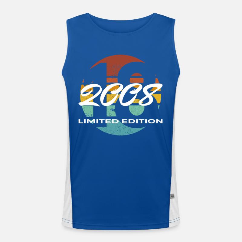 18. Geburtstag 2008 Jungen und Mädchen Geschenk Funktionelles Kontrast-Tank Top für Männer 
