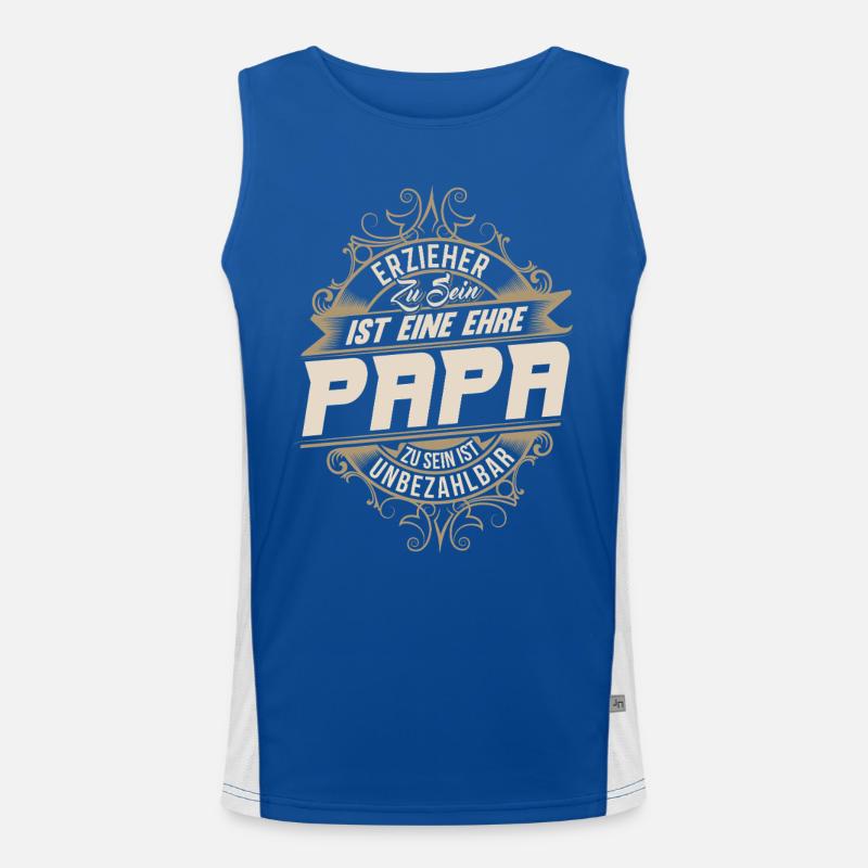 Erzieher Papa Funktionelles Kontrast-Tank Top für Männer 