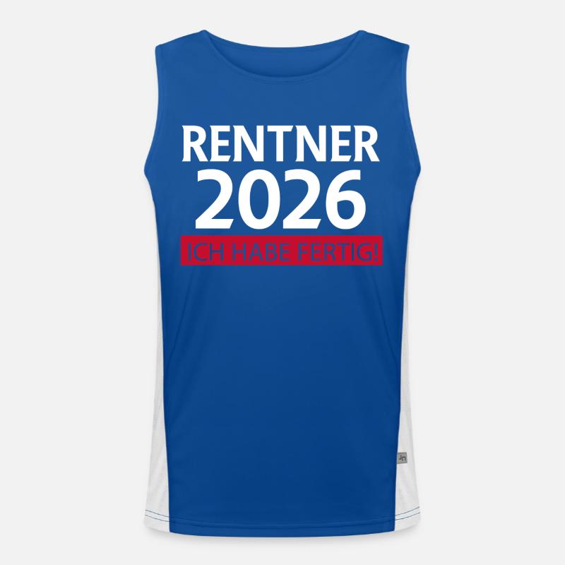 Rentner 2026 Ruhestand lustig Funktionelles Kontrast-Tank Top für Männer 