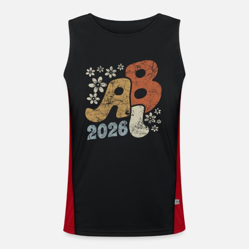 ABI 2026 Blossoms Vintage Abitur Gift Men's Functional Contrast Tank Top 