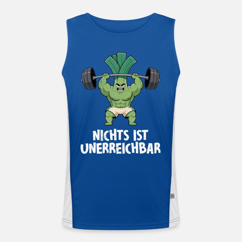 Weight Lifting NOTHING IS UNATTAINABLE Fun Men's Functional Contrast Tank Top 
