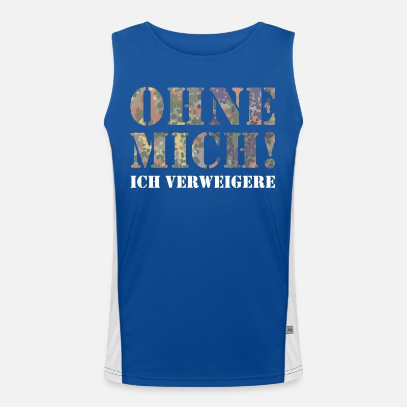 Ohne Mich  Funktionelles Kontrast-Tank Top für Männer 