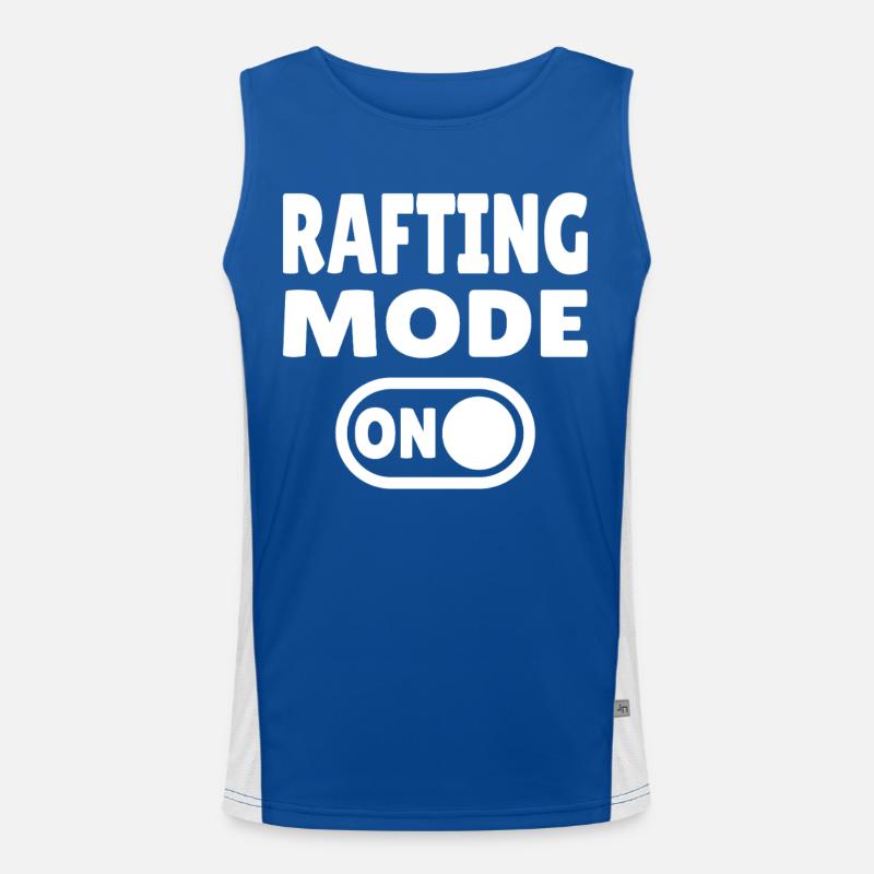 Rafting Mode ON – Wildwasser im Schlauchboot Funktionelles Kontrast-Tank Top für Männer 