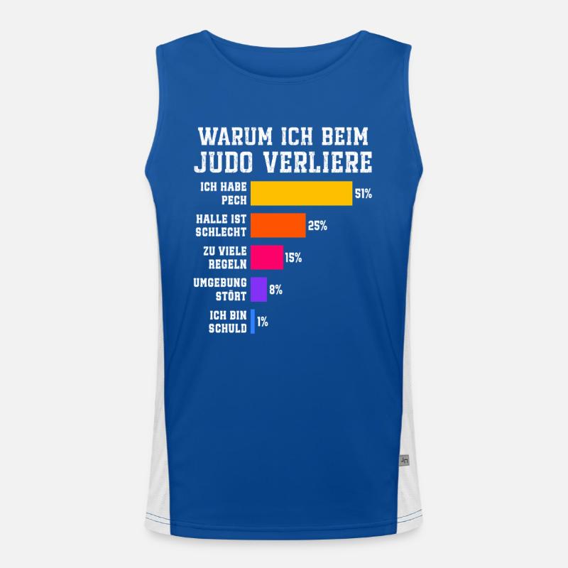 Why I lose in judo Judoka Men's Functional Contrast Tank Top 