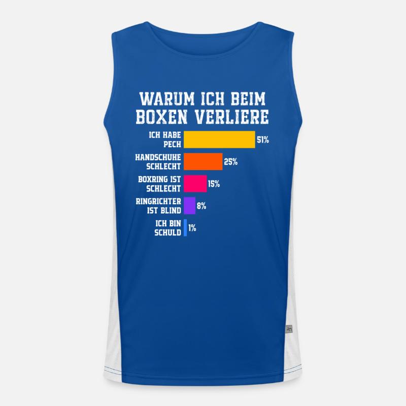 Warum ich beim Boxen verliere Boxen Funktionelles Kontrast-Tank Top für Männer 