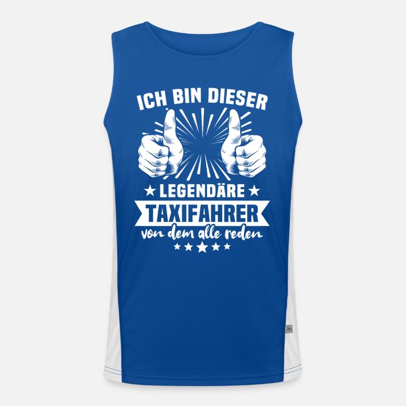 Taxi Driver Legend Men's Functional Contrast Tank Top 