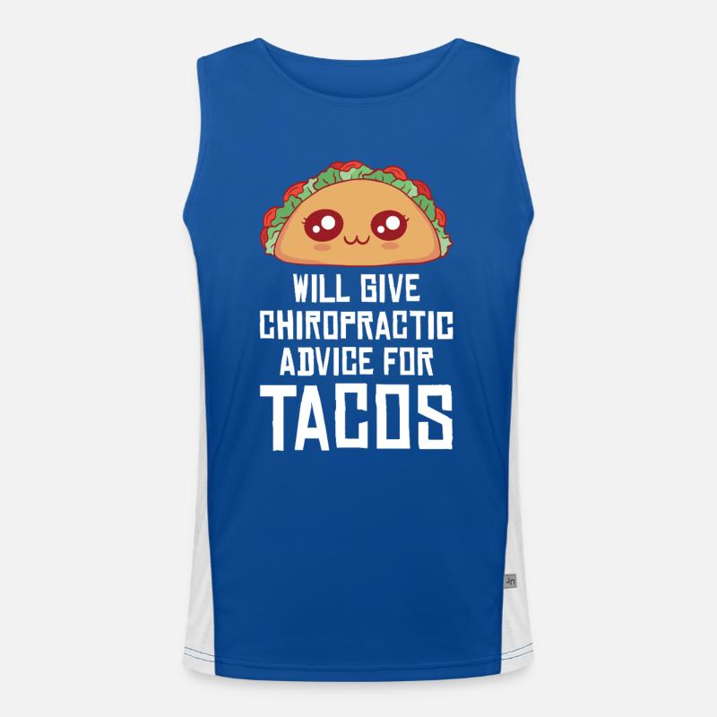 Taco Humor Chiropractic Design Men's Functional Contrast Tank Top 