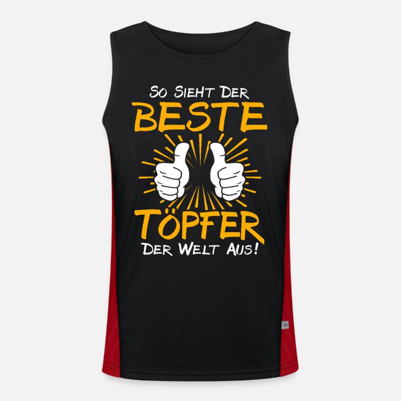 Töpfer Geschenkidee Funktionelles Kontrast-Tank Top für Männer 