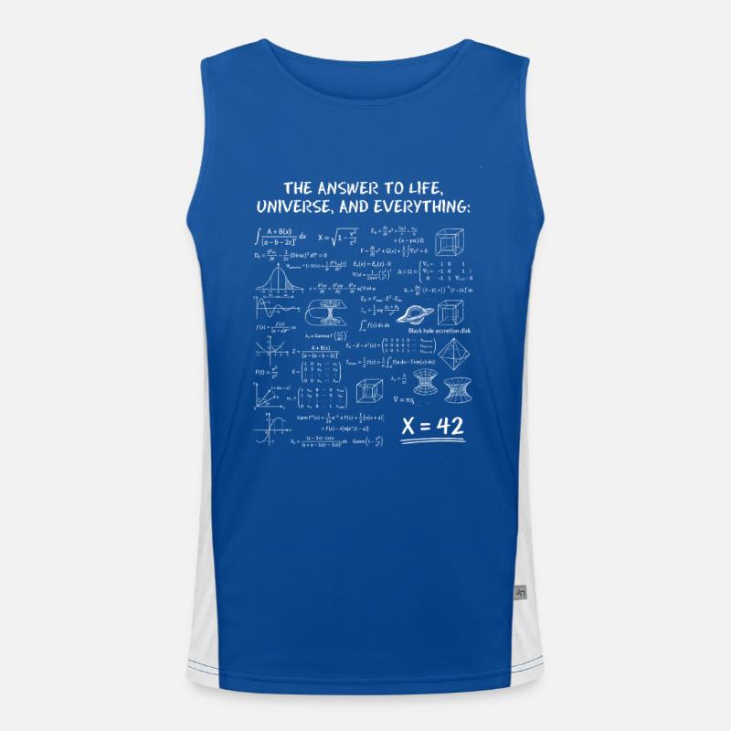 Die Antwort auf alles – Science Nerd Design Funktionelles Kontrast-Tank Top für Männer 