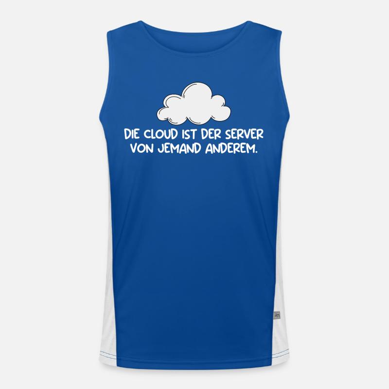 Technical Support THE CLOUD IS THE SERVER Men's Functional Contrast Tank Top 