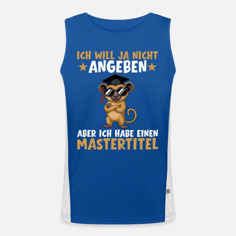 Mastertitel Studium bestanden Masterprüfung Funktionelles Kontrast-Tank Top für Männer 