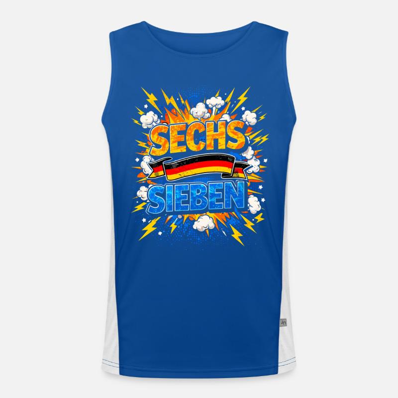 SIX SEVEN Germany Fan Comic Men's Functional Contrast Tank Top 