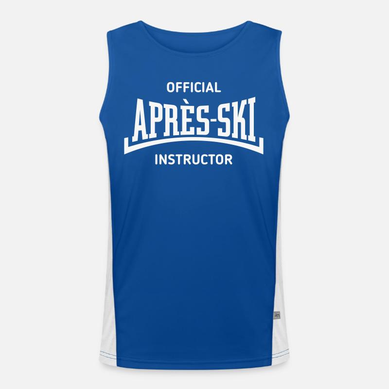 Official Après-Ski Instructor (Konkav / White) Funktionelles Kontrast-Tank Top für Männer 