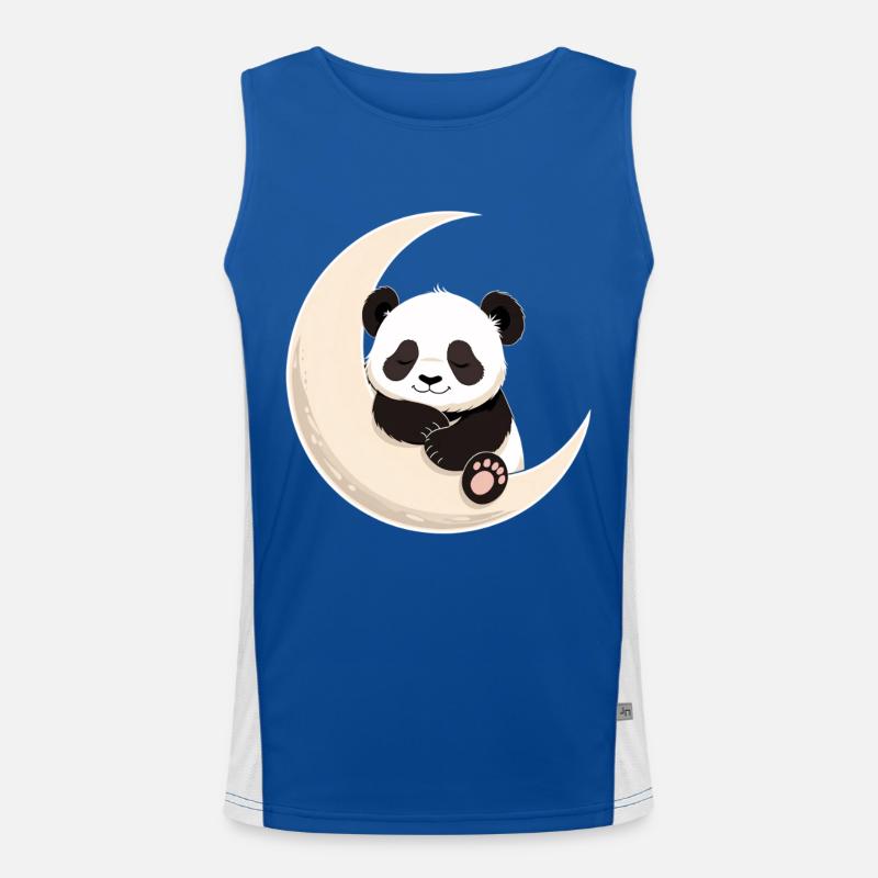 Panda Mondkuscheln Funktionelles Kontrast-Tank Top für Männer 