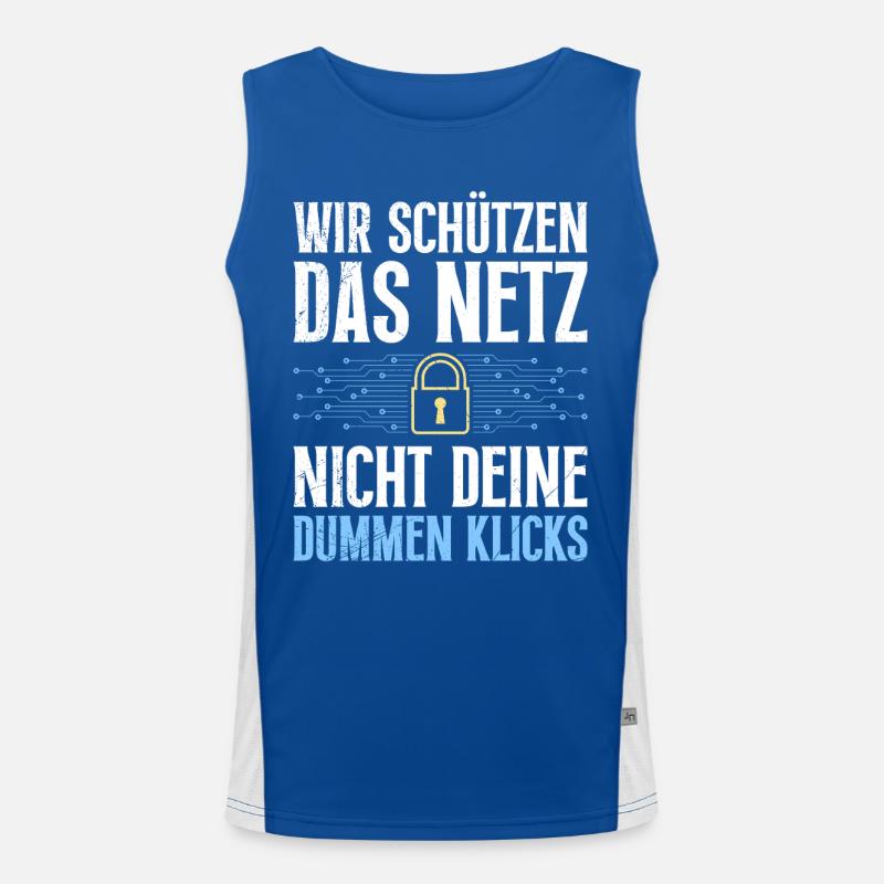 Computer Science WIR SCHÜTZEN DAS NETZ NICHT DEIN Funktionelles Kontrast-Tank Top für Männer 
