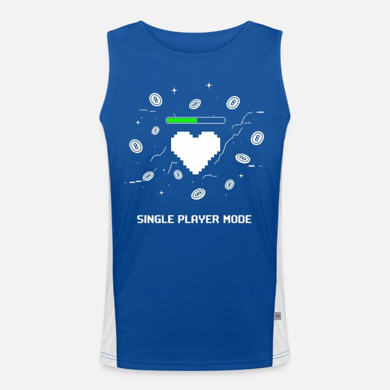 Single Player Mode Gamer Herz Funktionelles Kontrast-Tank Top für Männer 