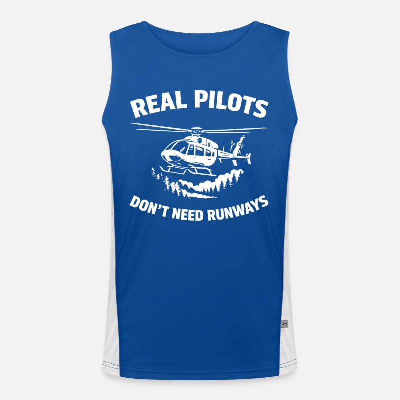 Hubschrauberpilot Helikopterpilot Funktionelles Kontrast-Tank Top für Männer 