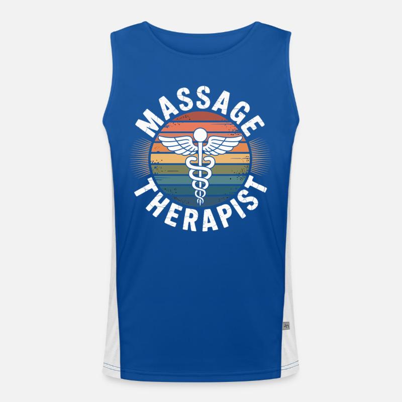 Vintage Regenbogen Massage Funktionelles Kontrast-Tank Top für Männer 