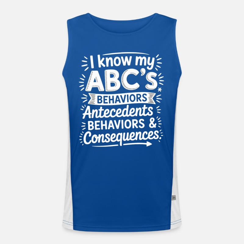ABC-Verhalten: Antezedenz und Konsequenzen Funktionelles Kontrast-Tank Top für Männer 