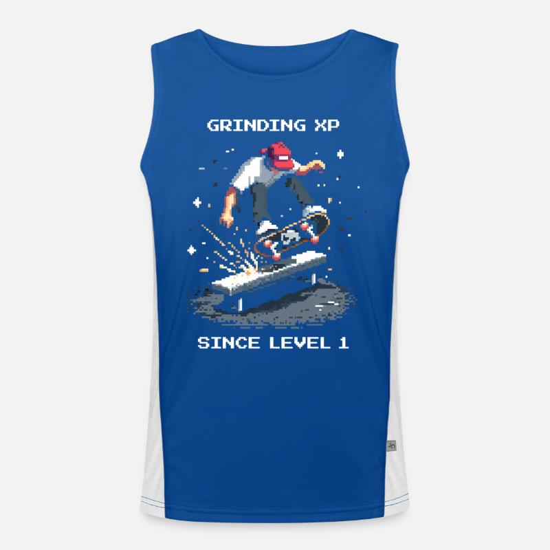Grinding XP seit Level 1 | Skateboard Funktionelles Kontrast-Tank Top für Männer 