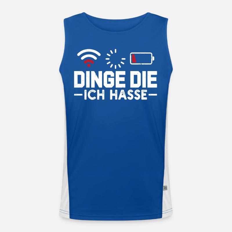 Nerd Computer DINGE DIE ICH HASSE LUSTIG Funktionelles Kontrast-Tank Top für Männer 