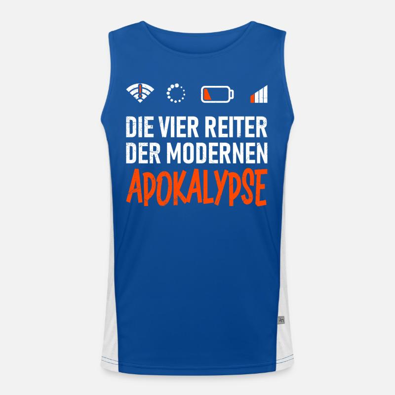 Nerd Computer DIE VIER REITER DER MODERNEN Funktionelles Kontrast-Tank Top für Männer 