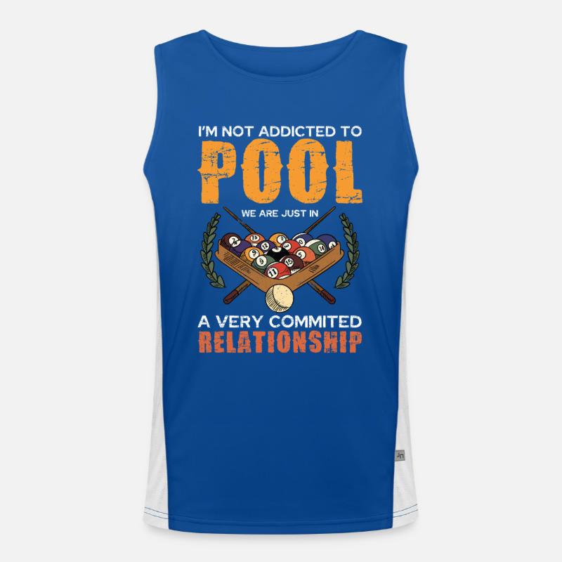 Pool Leidenschaft: Fest verbunden Funktionelles Kontrast-Tank Top für Männer 