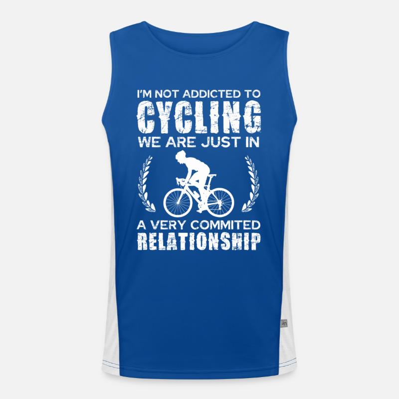Bicycle Love — In a Committed Relationship Men's Functional Contrast Tank Top 