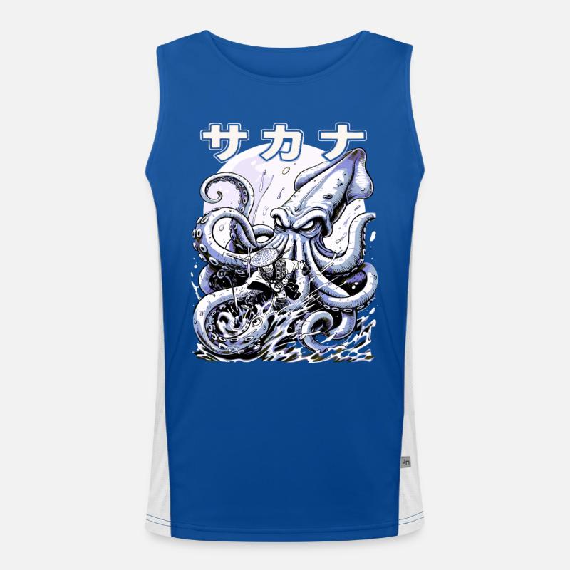 Combat contre le kraken du pêcheur japonais – Ukiyo-e Squid Débardeur respirant contrasté Homme 