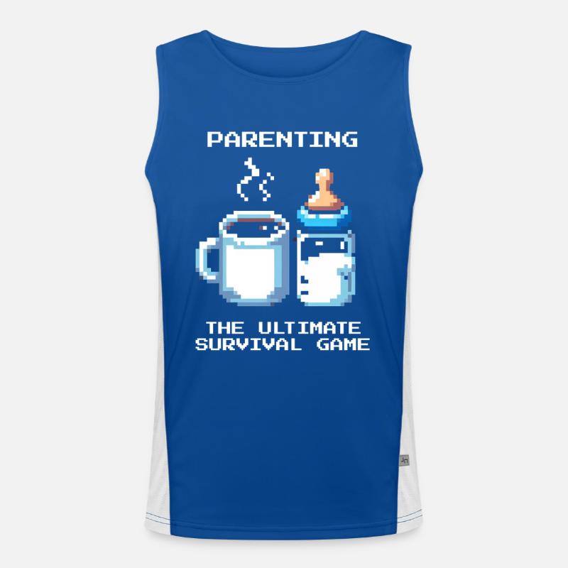 Parenting: Ultimatives Survival | Eltern Funktionelles Kontrast-Tank Top für Männer 