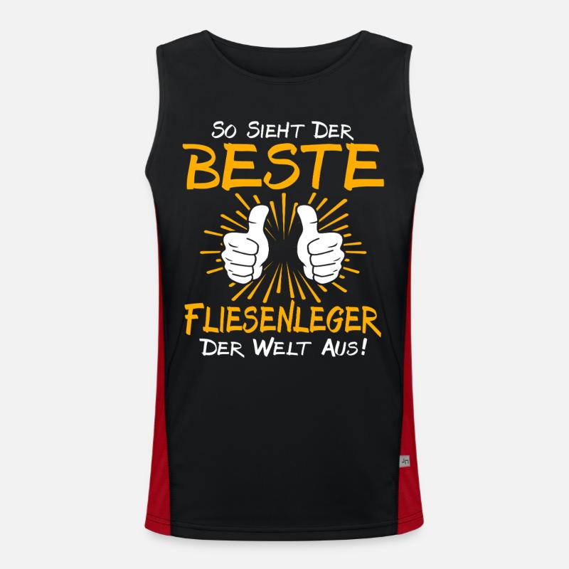 Fliesenleger Geschenkidee Funktionelles Kontrast-Tank Top für Männer 