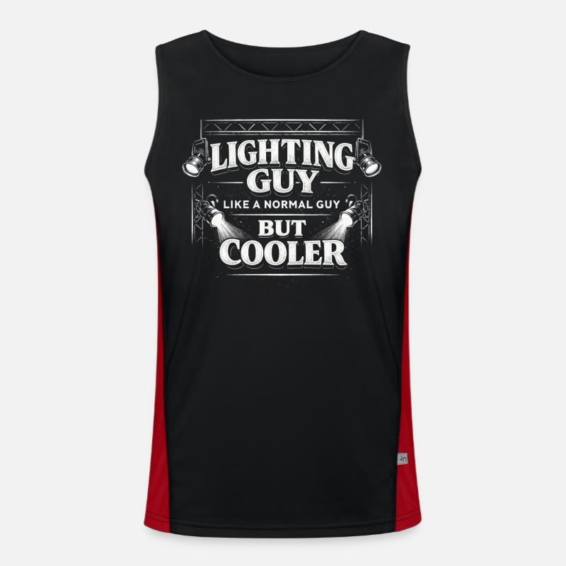 Lighting Technician Lighting Technician Lighting Guy - Men's Functional Contrast Tank Top - black/red