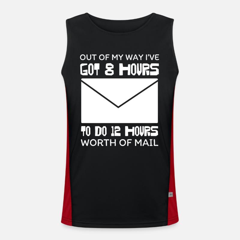 Eight-hour e-mail marathon - Men's Functional Contrast Tank Top  - black/red