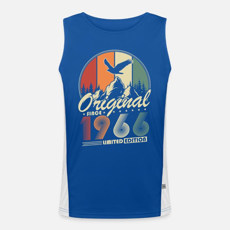 Original 1966 Vintage Retro Birthday Gift Men's Functional Contrast Tank Top 