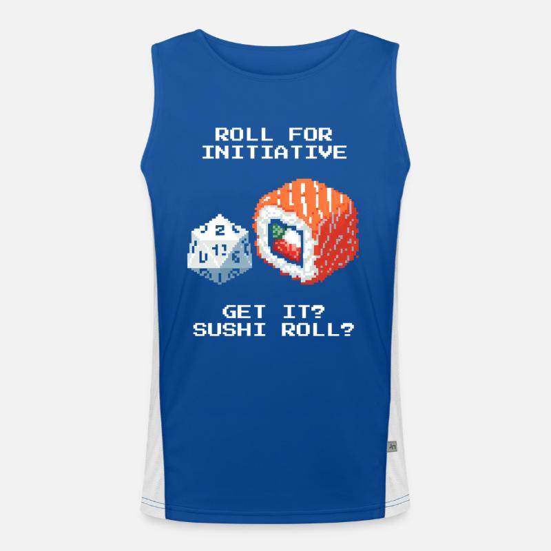 Lancer l’initiative | Jeu de mots sur le Sushi Roll Débardeur respirant contrasté Homme 