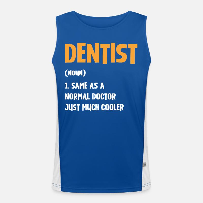 Typographie de l’humour dentaire Débardeur respirant contrasté Homme 