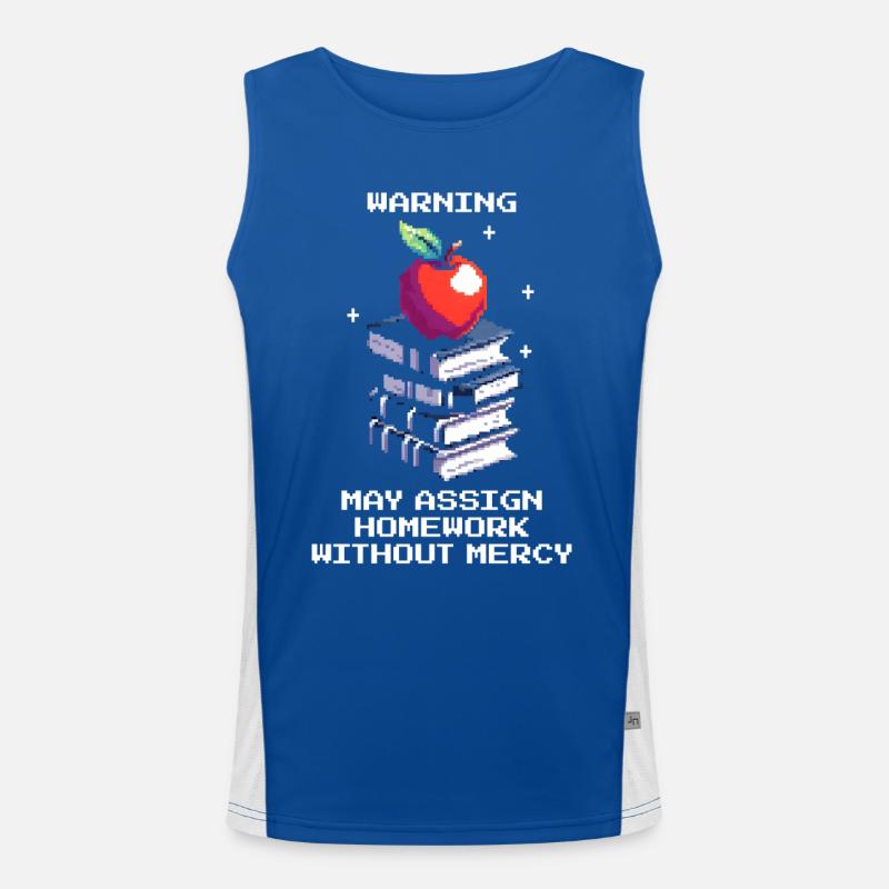 Warning: Homework without mercy | Teacher Men's Functional Contrast Tank Top 